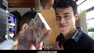 Spanish Latino Twink Paid Cash To Fuck His Straight Collaborate On Camera