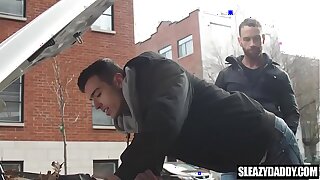 Cheesed off stepdad makes son swell up & fuck his cock